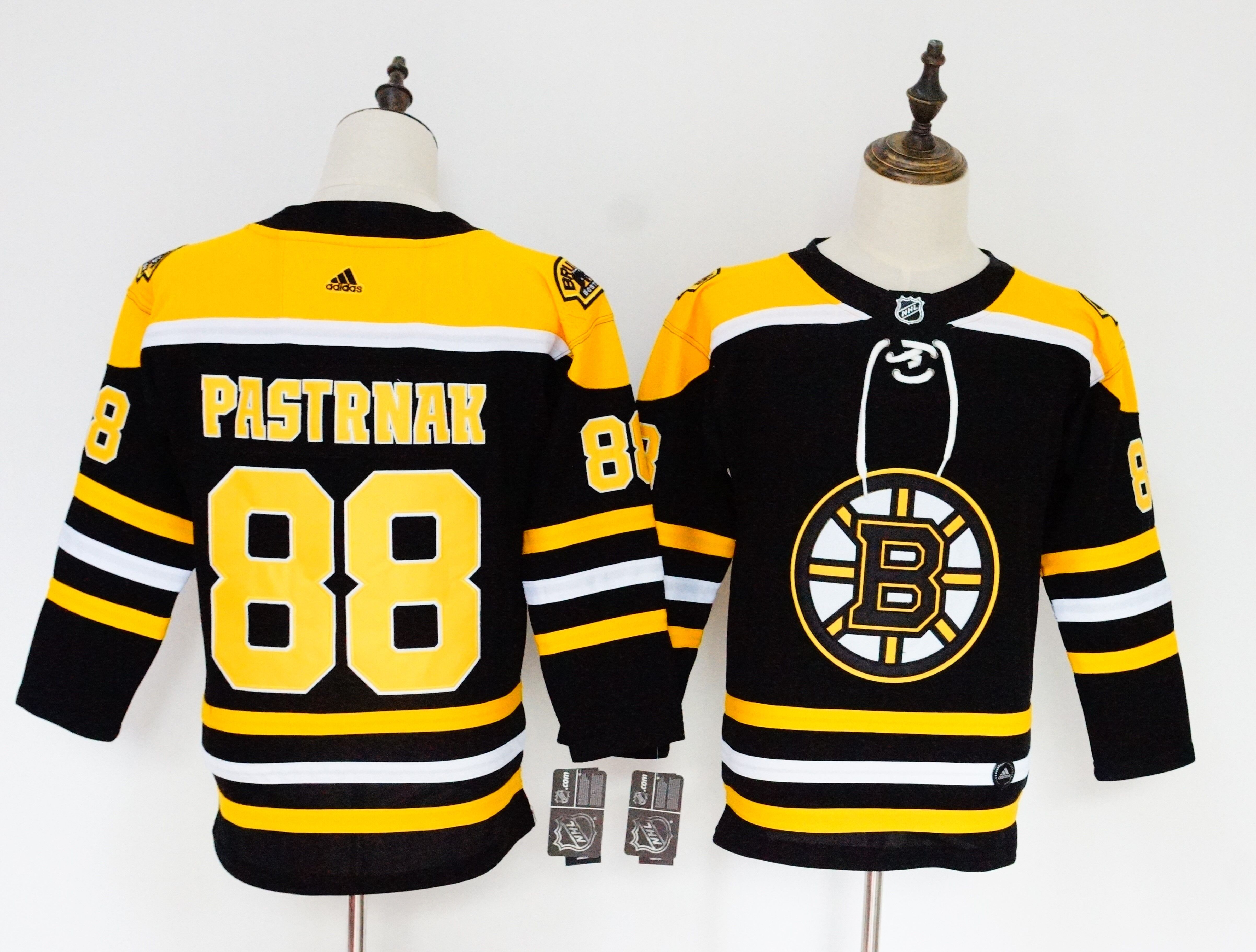 Women Boston Bruins #88 Pastrnak Black Hockey Stitched Adidas NHL Jerseys